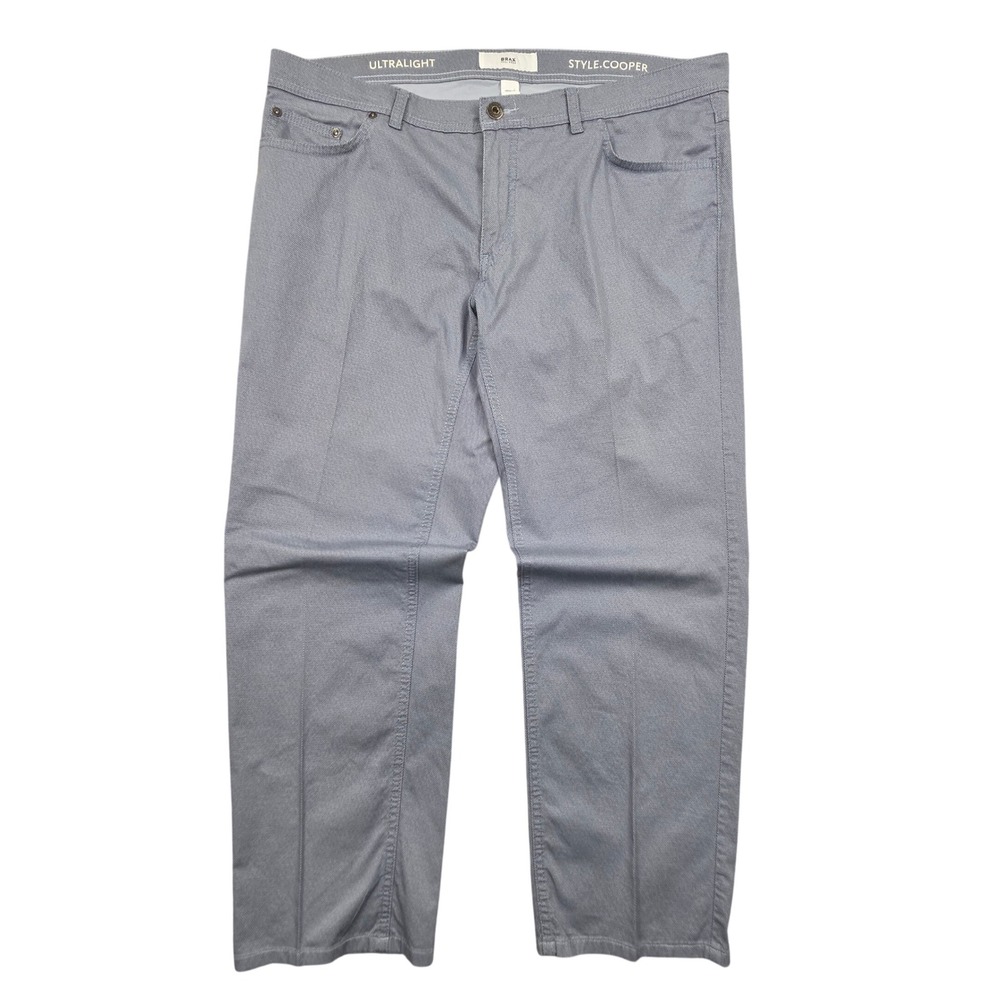Brax Ultralight Cooper Pants Blue Gray Micro Pattern Mens 38X32 Regular